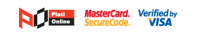 Logos of Plati Online, MasterCard SecureCode, and Verified by VISA.